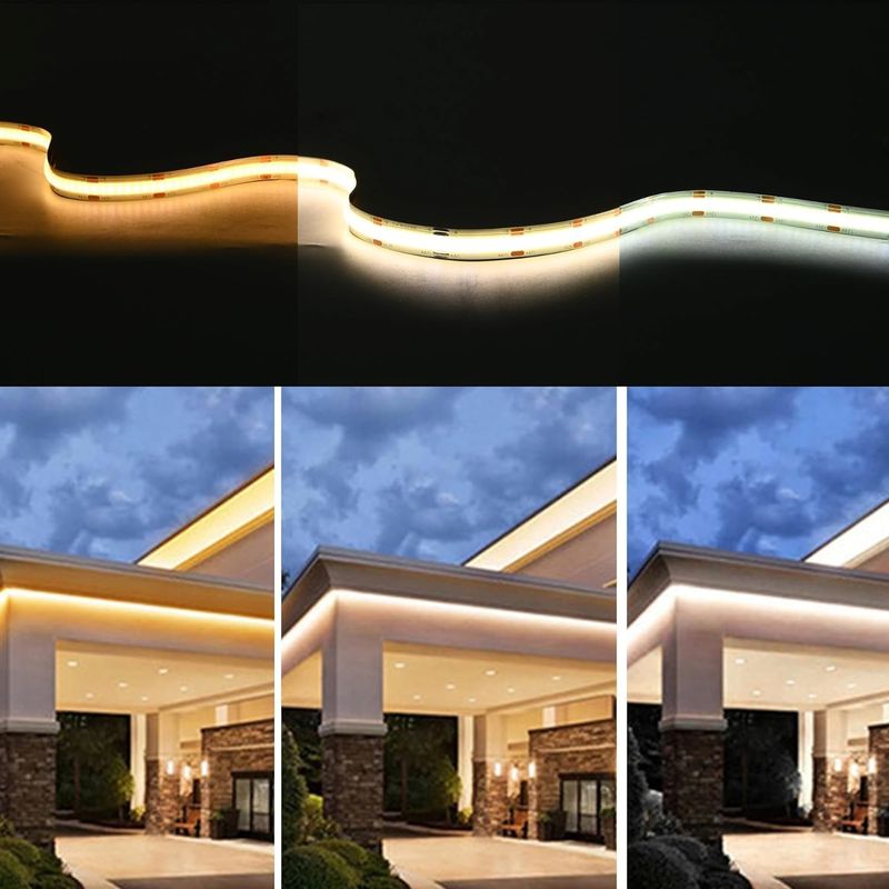 560LEDs COB LED Strip 90 CRI CCT Flexible COB 3M met adapter en mini RF controller