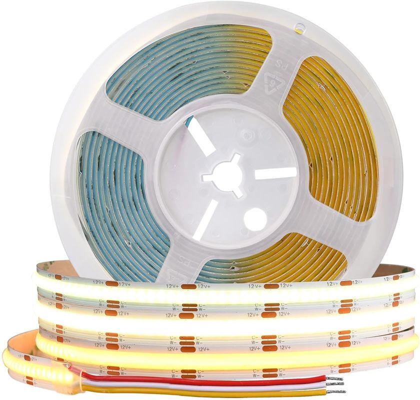 560LEDs COB LED Strip 90 CRI CCT Flexible COB 3M met adapter en mini RF controller