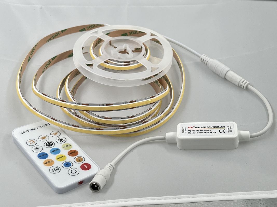 90 CRI COB 560leds CCT Dimmable LED Strip 8mm PCB voor energiebesparende milieuvriendelijke verlichting in Europa