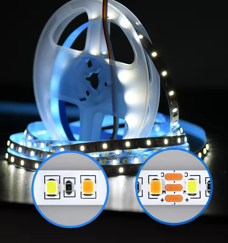 Fabriek verkoop Twee-kleurig CCT led strip licht 24v Kleurtemperatuur Verstelbaar 120led 12v licht 2835 led strip Decoratie