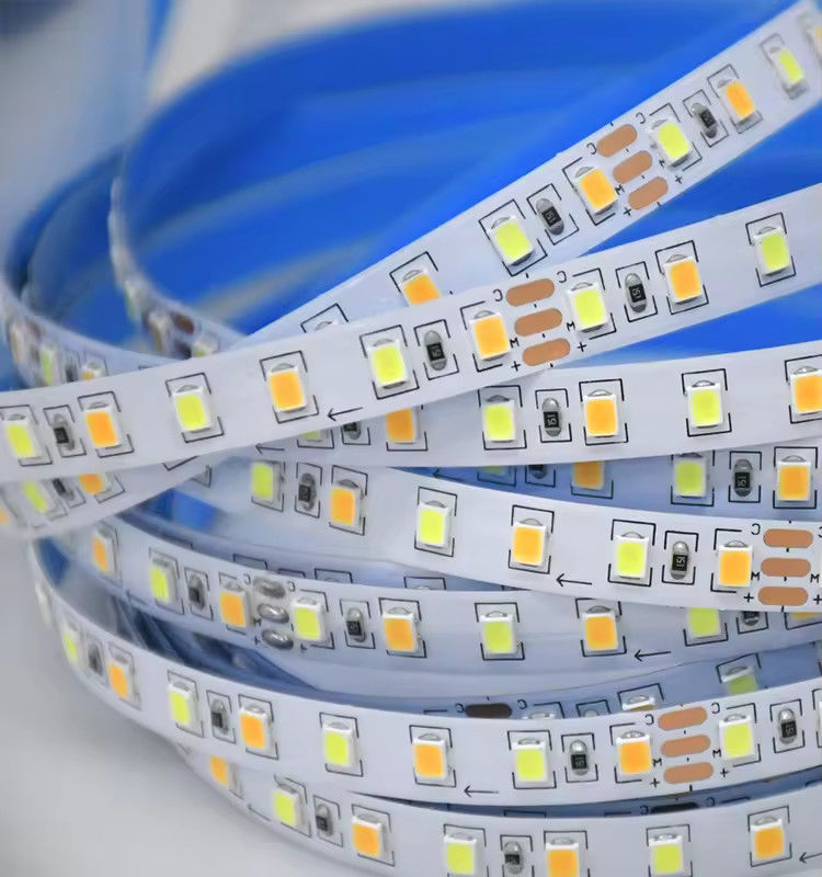 Fabriek verkoop Twee-kleurig CCT led strip licht 24v Kleurtemperatuur Verstelbaar 120led 12v licht 2835 led strip Decoratie