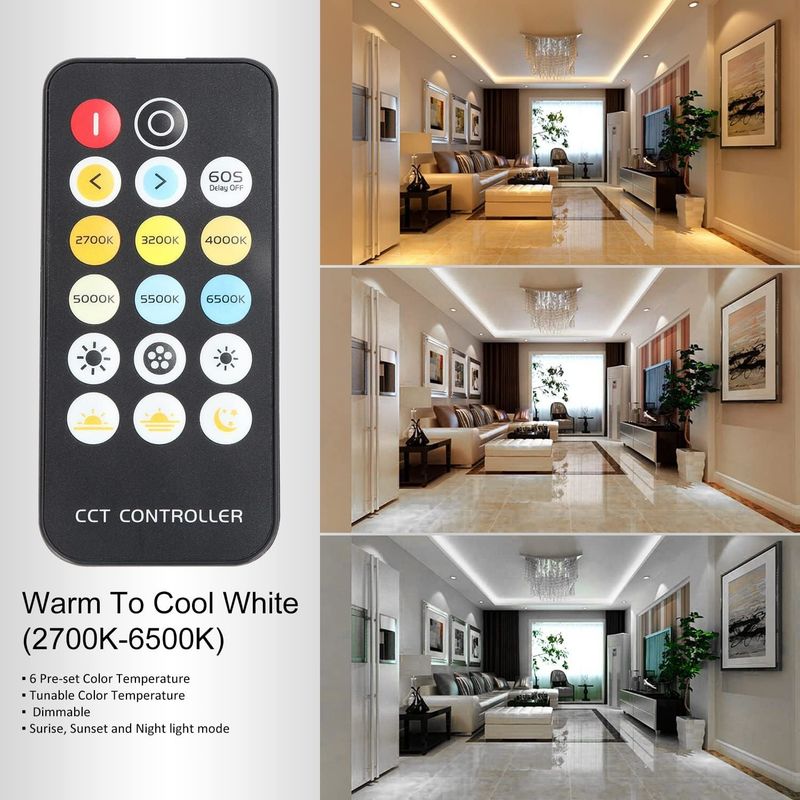 COB LED Strip Lights CCT (2700K-6500K Tunable) 2M 560LEDs/m CRI90 Led Tape Light Kit met doos pakket led strip voor thuis