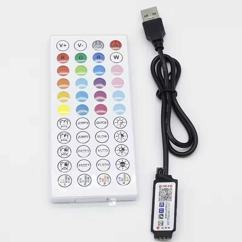 Smart LED 5V 44ekys RGB LED Strip controller wifi tuya APP USB Bluetooth dimmer luce striscia Controller voor LED Strip