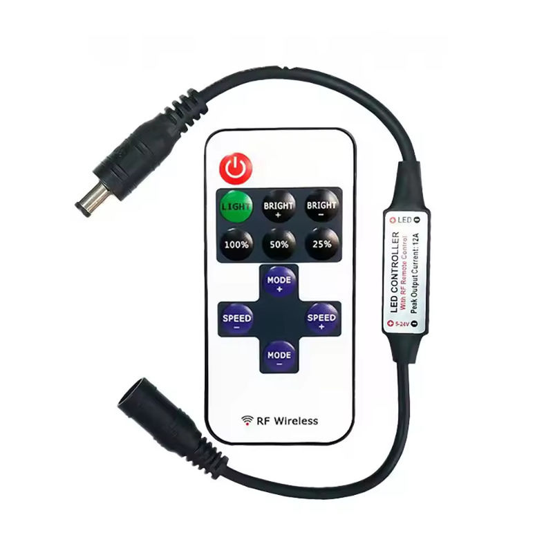 Bestseller Mini led controller 11 sleutels 5V 12V 24V Single kleur controller RF draadloos Touch afstandsbediening helderheid led dimmer