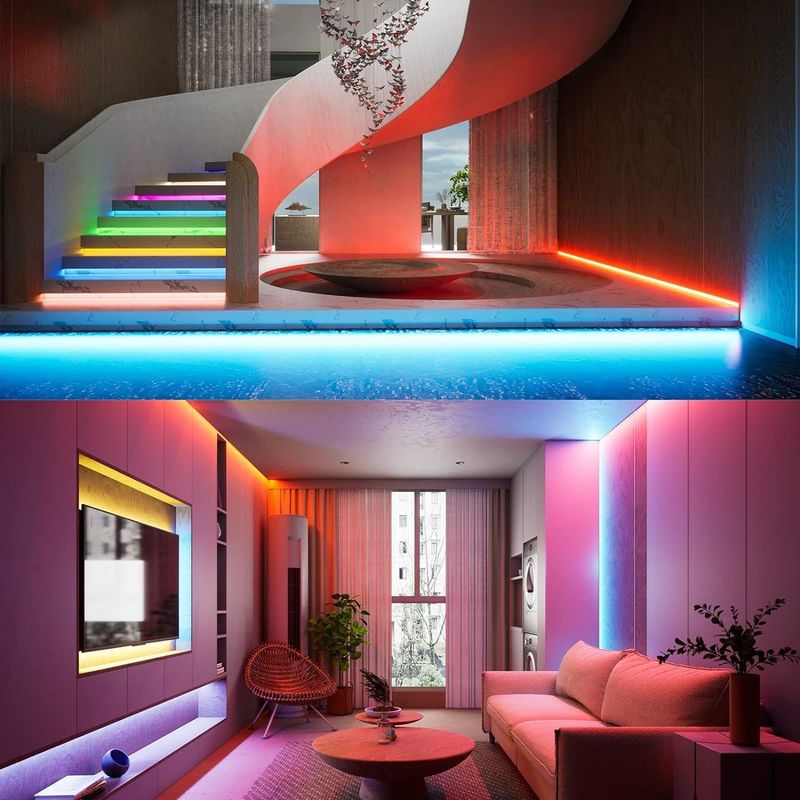 Dimmable 19W RGBW COB LED strip met 784 LEDs/m IP20 rating en DMX512/RF/Bluetooth/WiFi Control