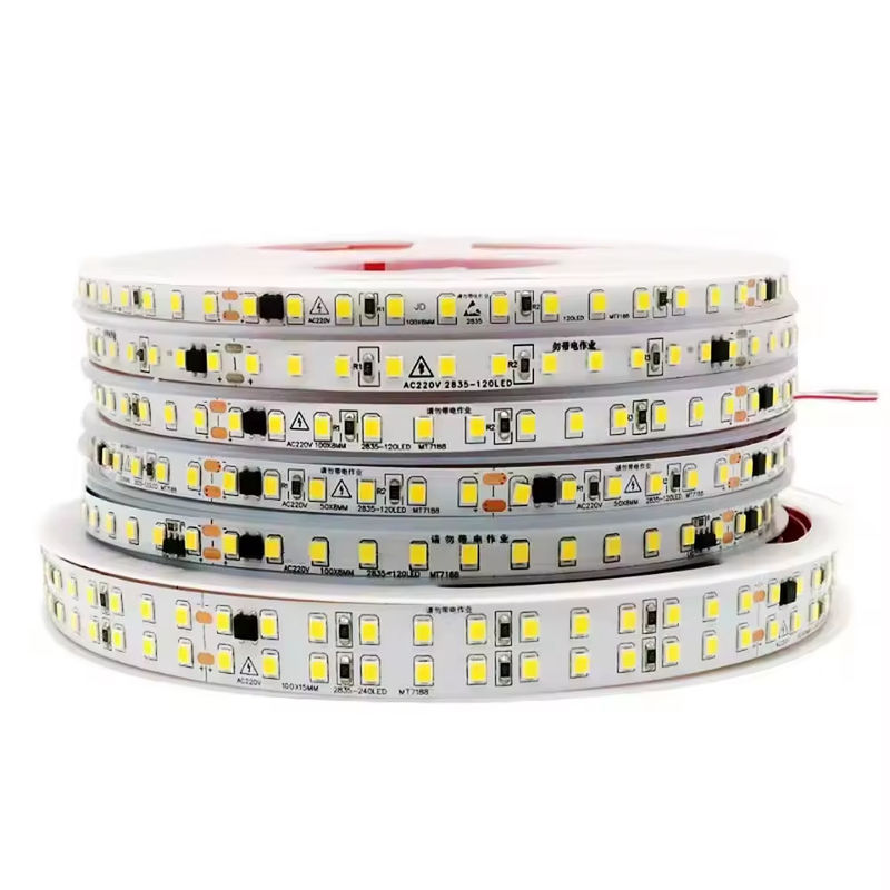 120LED's/m Flexible LED strip voor binnenshuis Geen bestuurder nodig CRI80 2835 SMD 8mm PCB Lengte 5M/10M