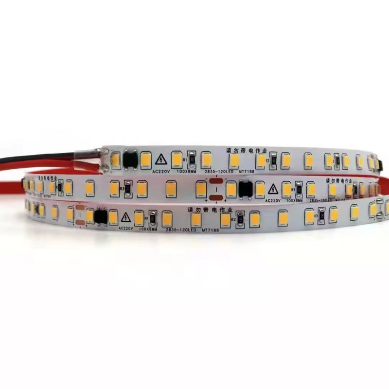 220v Geen bestuurder nodig 10cm Snijdbaar 2835 Led Strip IP65 120 Led Tape Light Niet-waterdicht IP20 Flexible Led Strip