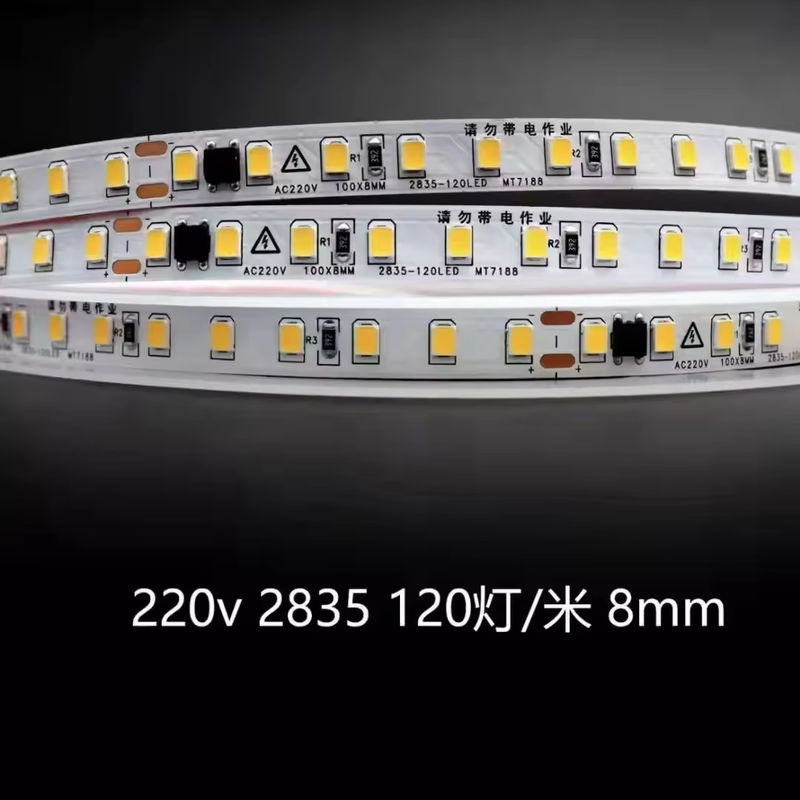 Indoor High Voltage Soft Led Strip Lights Waterdicht 230v 220v Warm Wit 3000k 4200k 6500k Led Light Strip