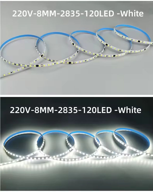 Indoor High Voltage Soft Led Strip Lights Waterdicht 230v 220v Warm Wit 3000k 4200k 6500k Led Light Strip