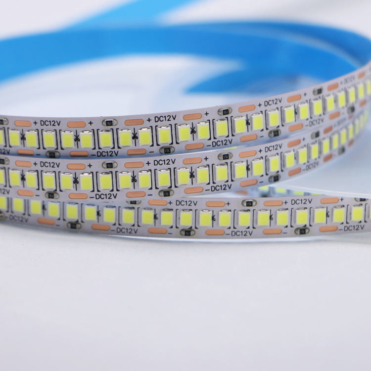 DC12V/24V 10mm 5M/Roll 2835 80Ra LED strip met wit PCB en 120° straalhoek