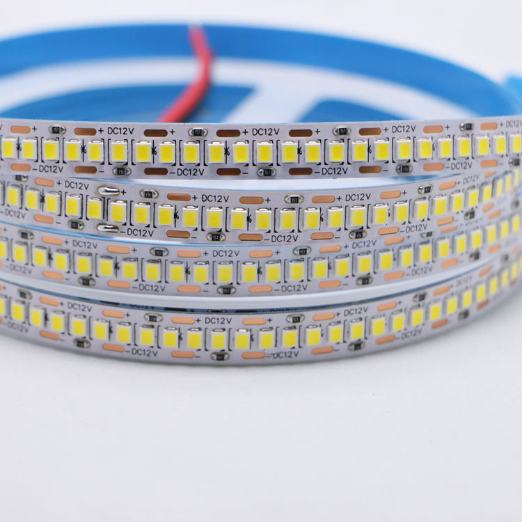 DC12V/24V 10mm 5M/Roll 2835 80Ra LED strip met wit PCB en 120° straalhoek