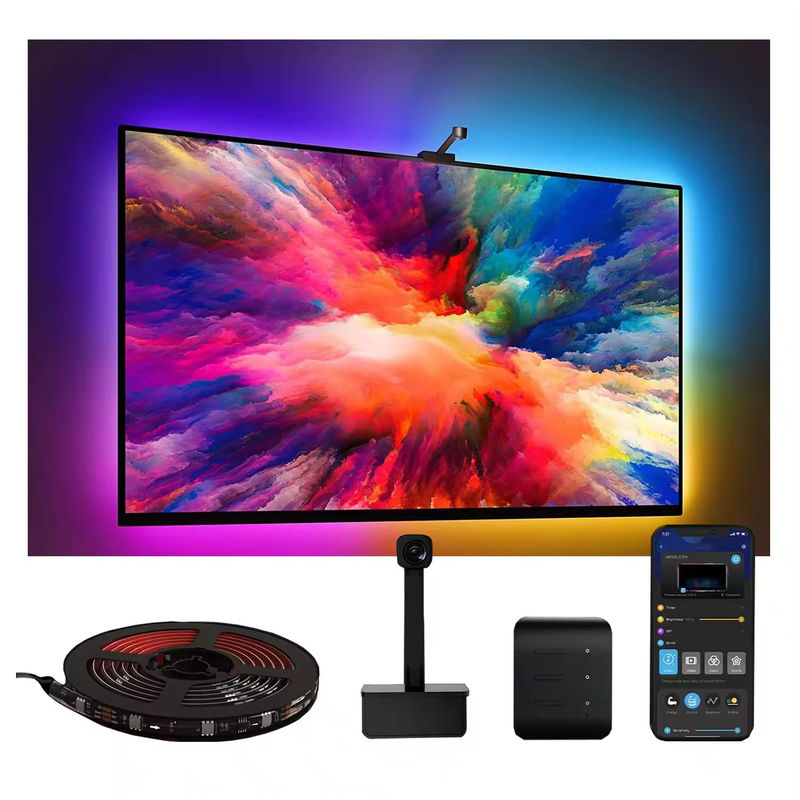 65-75 inch Alexa Google Home Ambient Smart App Wifi Immersion TV Achterlichten met camera RGBIC