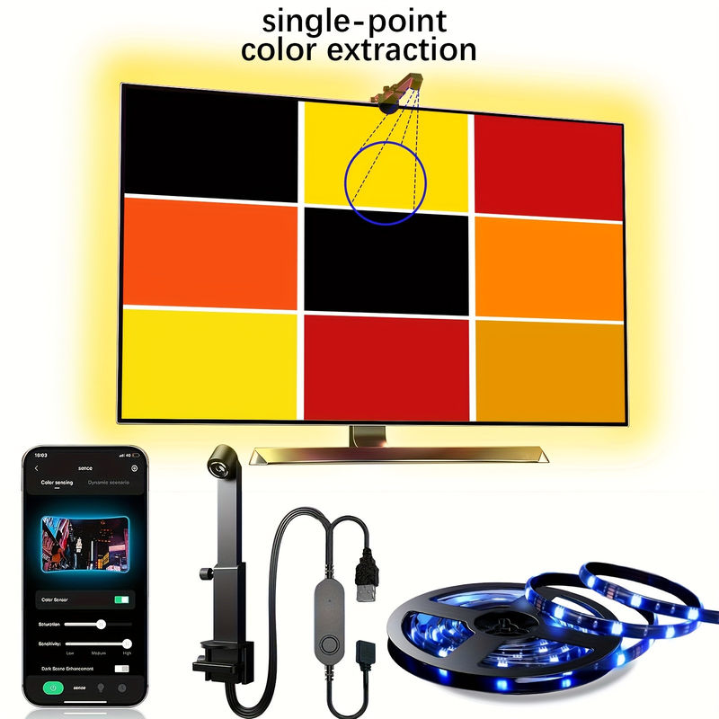 Home Decoration 3.8M 5M USB IP20 TV LED achterlichten met muziek WIFI TUYA Smart Home APP Control