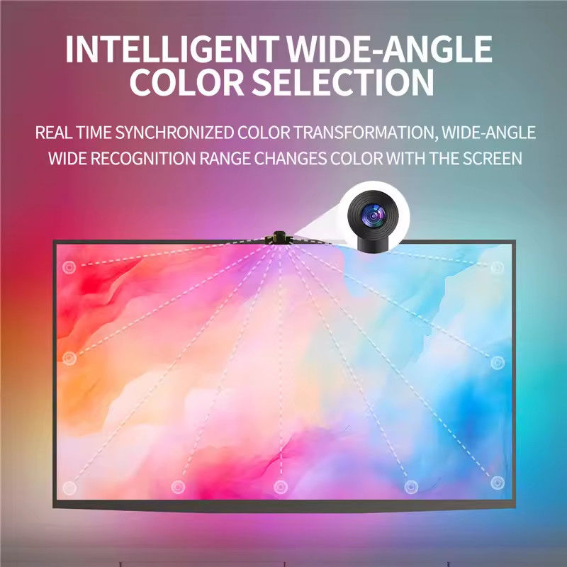 3.8m 12.5ft ROLL Alexa Google Home Ambient 55-65inches Assistent Sync Smart Wifi Immersion TV LED achterlichten met camera