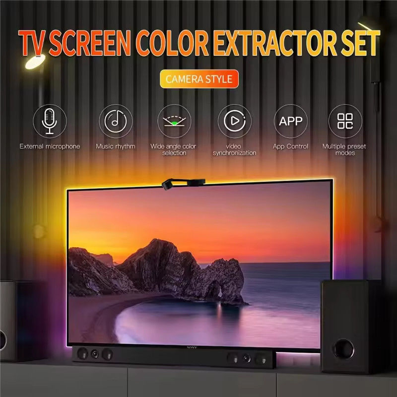 3.8m 12.5ft ROLL Alexa Google Home Ambient 55-65inches Assistent Sync Smart Wifi Immersion TV LED achterlichten met camera