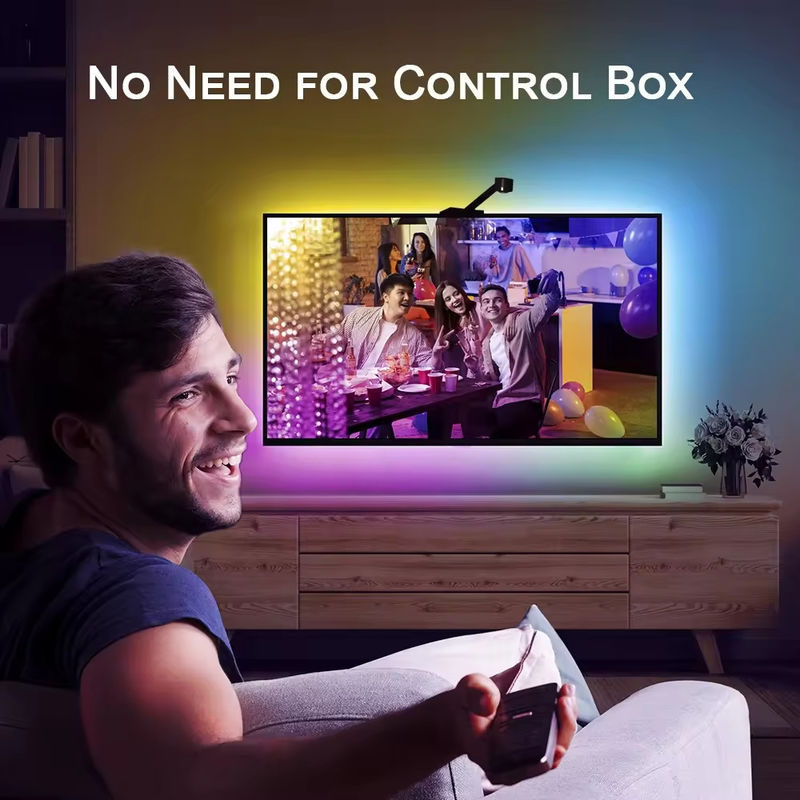 3.8m 12.5ft ROLL Alexa Google Home Ambient 55-65inches Assistent Sync Smart Wifi Immersion TV LED achterlichten met camera