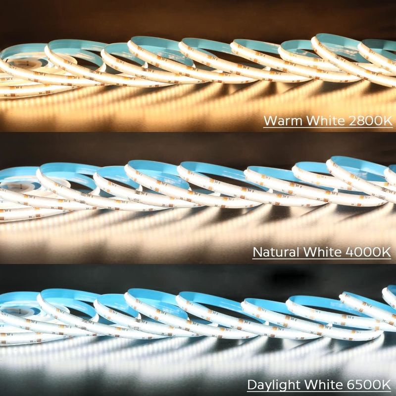 Flexible 21W/M Dimmable COB LED Tape Strip Lights RGBCCT 5M Roll 35.71mm Snijwerk