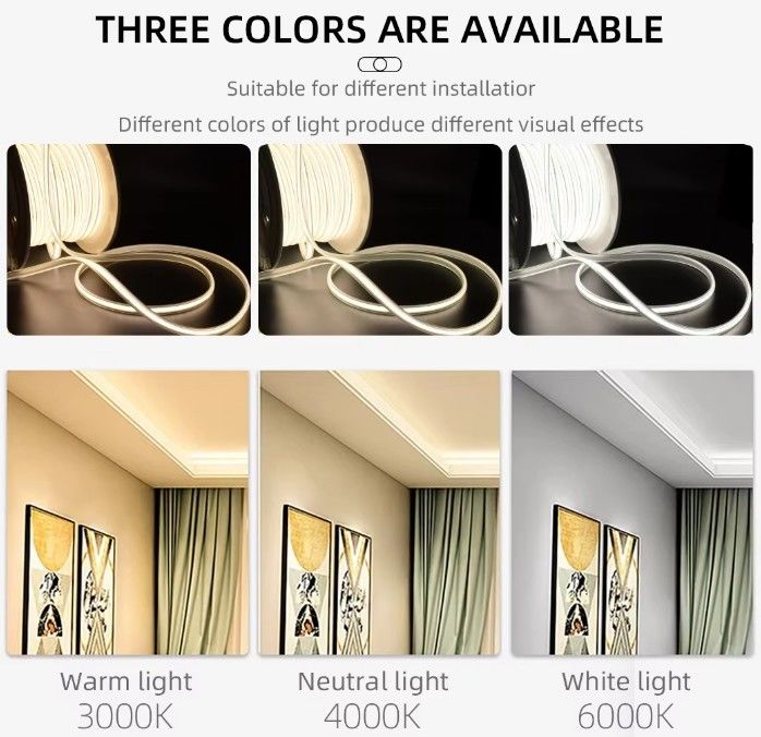 288 led hoogspanning 110V 220V flexibel COB led band licht 2700K 3000K 4000K 6000K