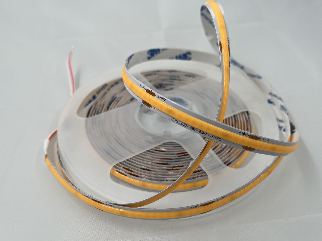 48V COB 320leds/M 90CRI Dimmable 100lm/W 11W/M Flexible COB LED Strip Light Voor binneninrichting