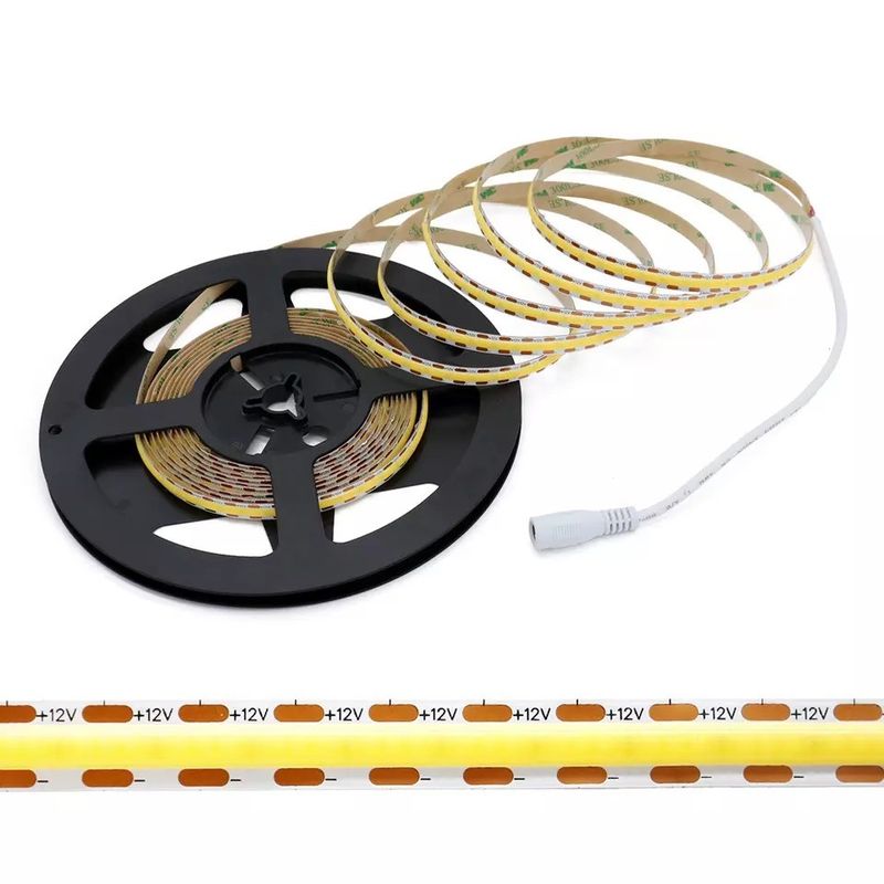320Leds Flexible LED Strip Wit/Warm Wit DC24V 8mm Breedte Geïntegreerd COB LED Licht