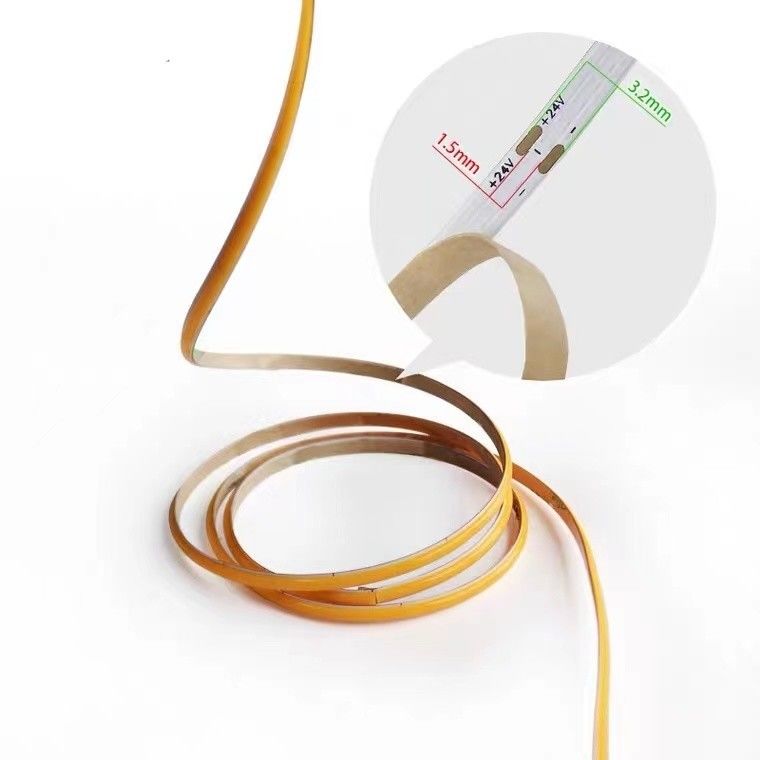 12V / 24V 8mm 90Ra 320d fob Aluminiumprofiel COB LED strip voor decoratie