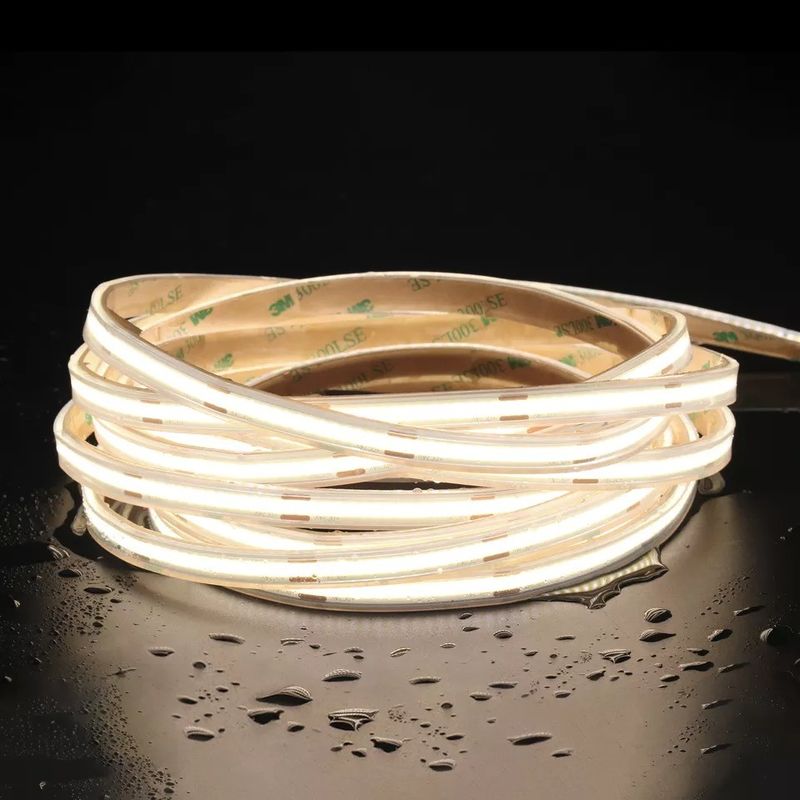 12V 24V waterdicht IP65 IP67 IP68 CRI90 Dimmable 5M Flexible COB LED Strip voor binnen buiten