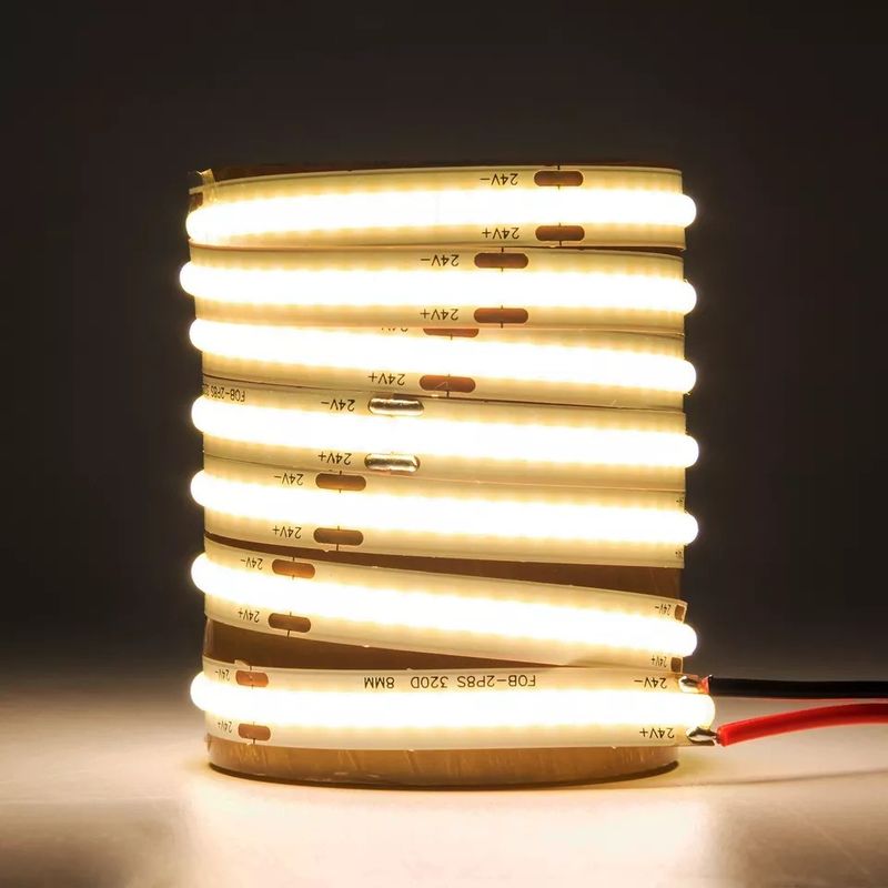 12V 24V waterdicht IP65 IP67 IP68 CRI90 Dimmable 5M Flexible COB LED Strip voor binnen buiten