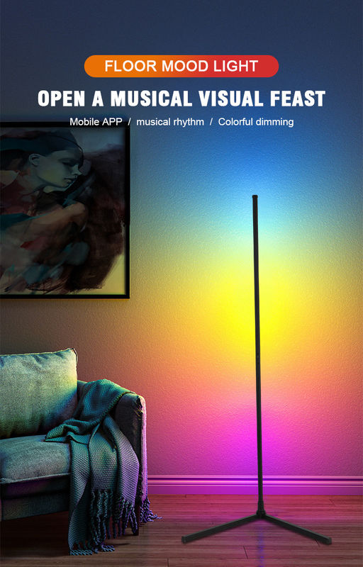 Moderne decoratieve binnenverlichting LED vloerlamp RGB IC Smart Corner Atmosphere Light