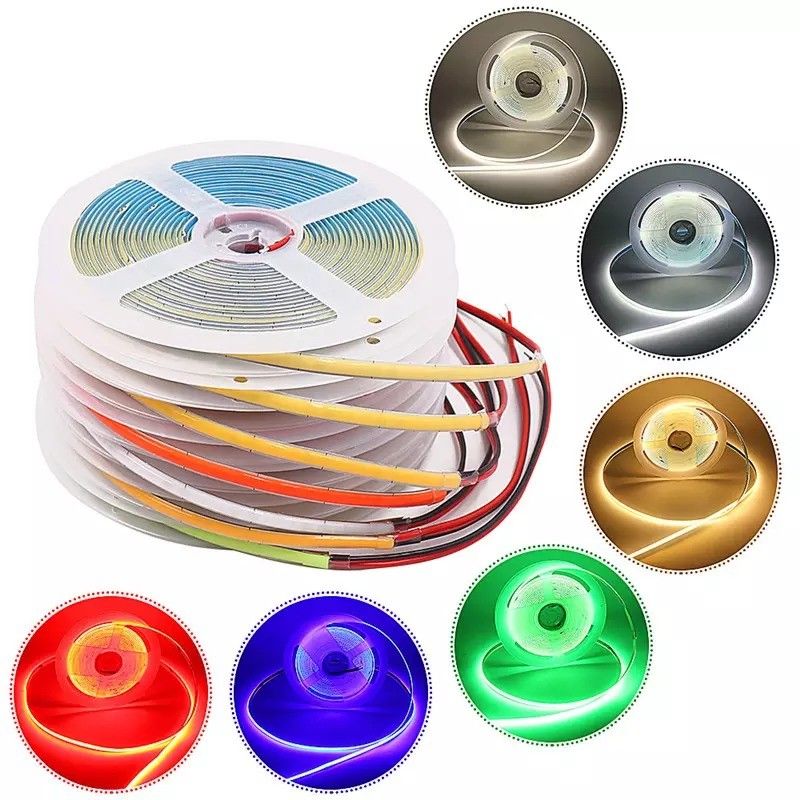 8mm Led Cob Strip 24v Lichtstrip Usb Tv Backlight Flex 12v Ultradunne Kleine Cob Led Strip Licht