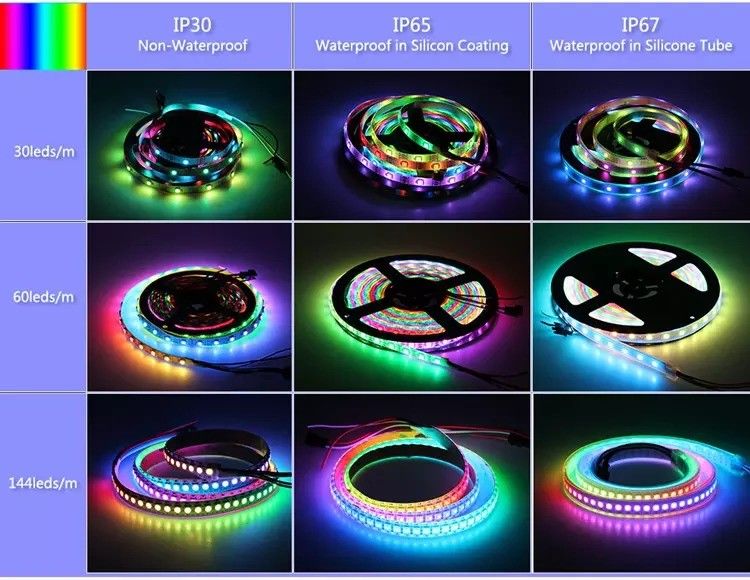 Hongtop 5m/roll 3- SK6812 RGB RGBW RGBWW RGBNW RGBCW LED-strooklicht voor meubels