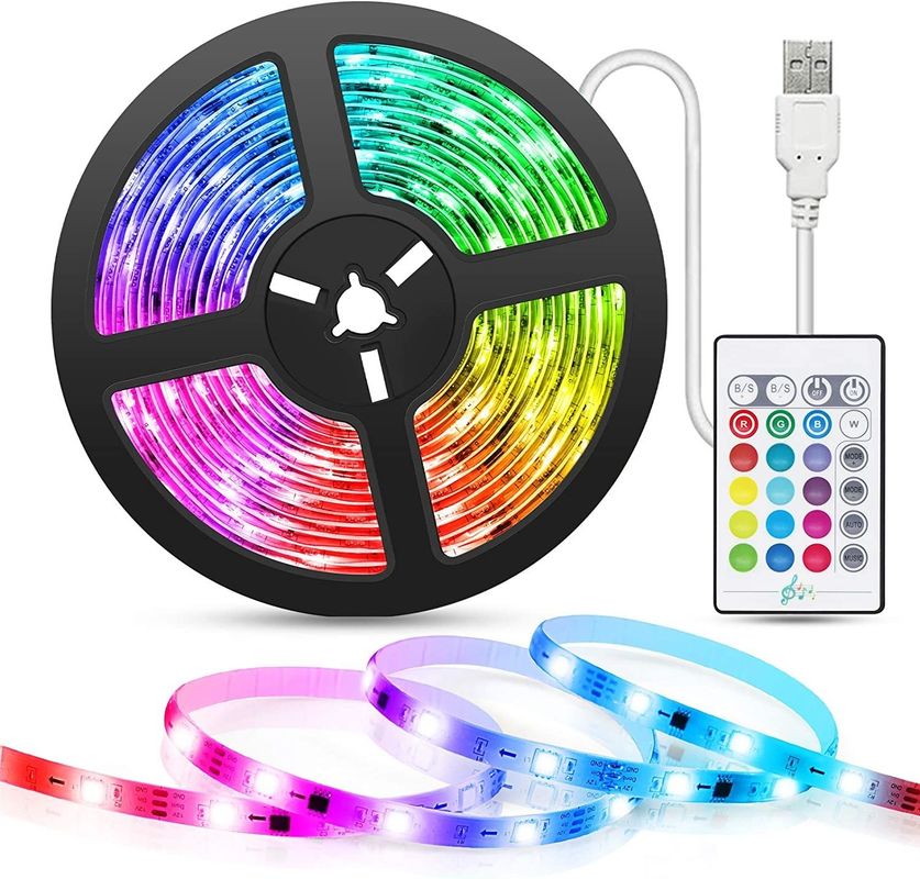 Slimme LED-strook voor decoratie 12V 5V USB-besturing Muzieksynchronisatie en RGB-kleurtemperatuur