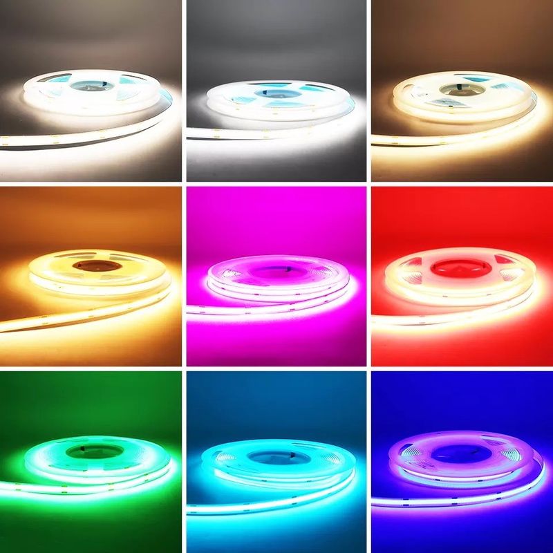 Flexible Cob Led Strip met warme witte blauwe kleur en 90lm/w lamp lichtdoeltreffendheid