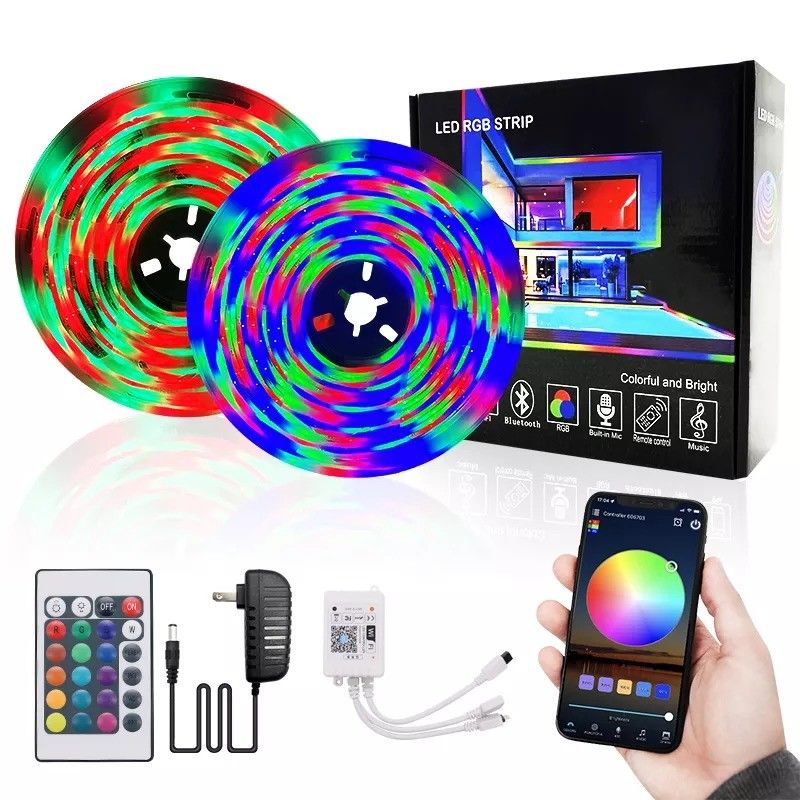 Home Bar LED Light Strips Tuin Design Support Dimmer 12V 32ft Smart 5050 RGB 1670