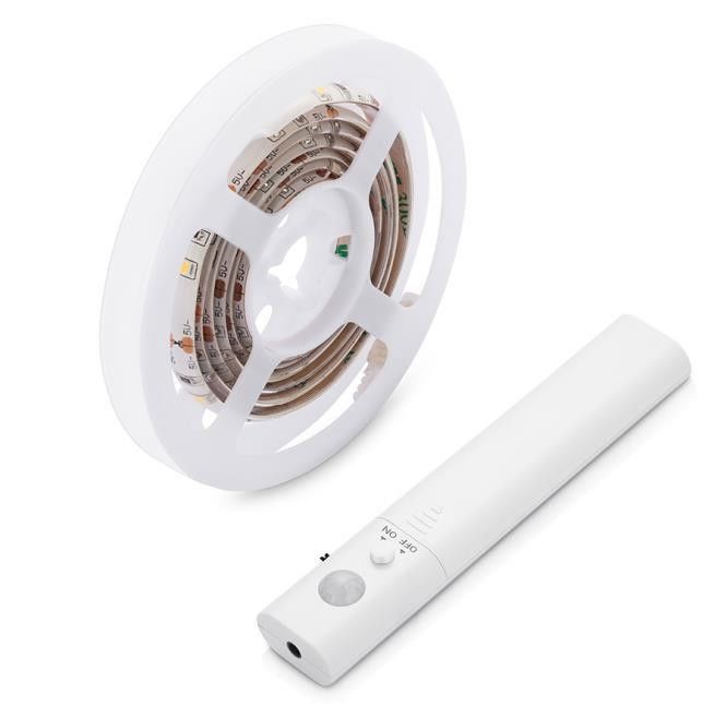 SMD2835 LED-strooklamp met bewegingssensor 1m lengte USB oplaadbaar dag- en nachtmodus