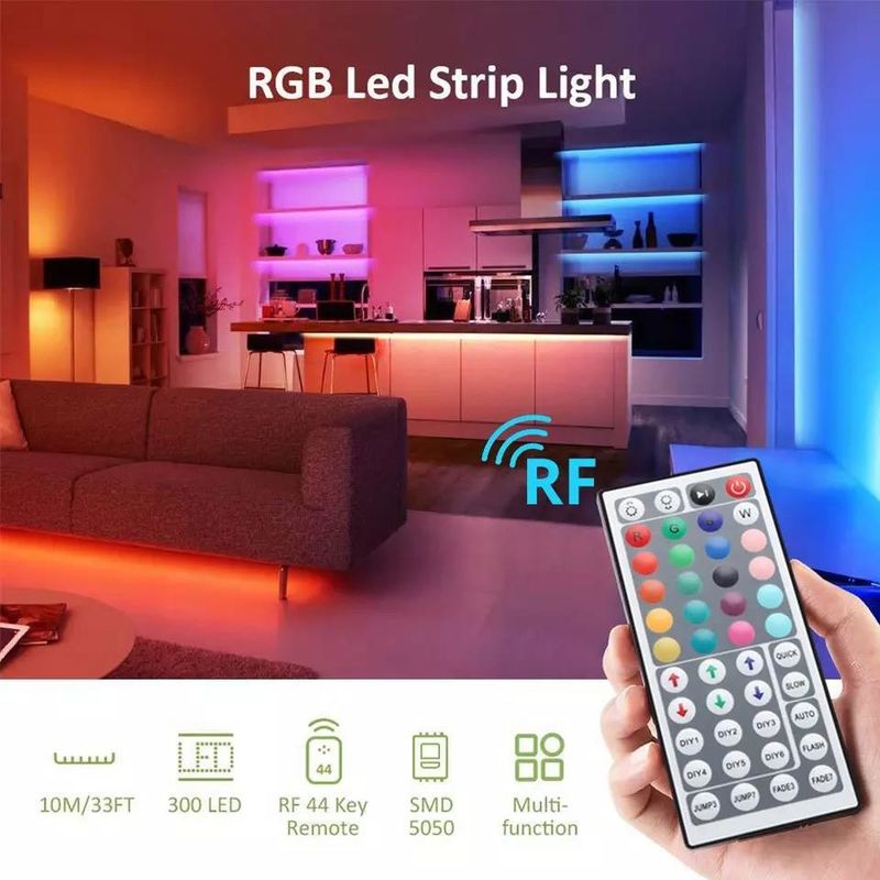 Langdurige verlichting waterdicht IP65 30d/m 5050 RGB LED lichtstrips met afstandsbediening