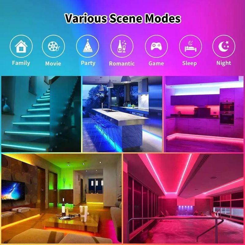 Langdurige verlichting waterdicht IP65 30d/m 5050 RGB LED lichtstrips met afstandsbediening