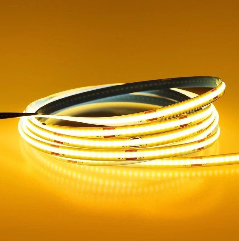 12v 24v 480 led Ce Rohs 3 Flexible Light Cob Led Strip met dimmer en ondersteuning dimming