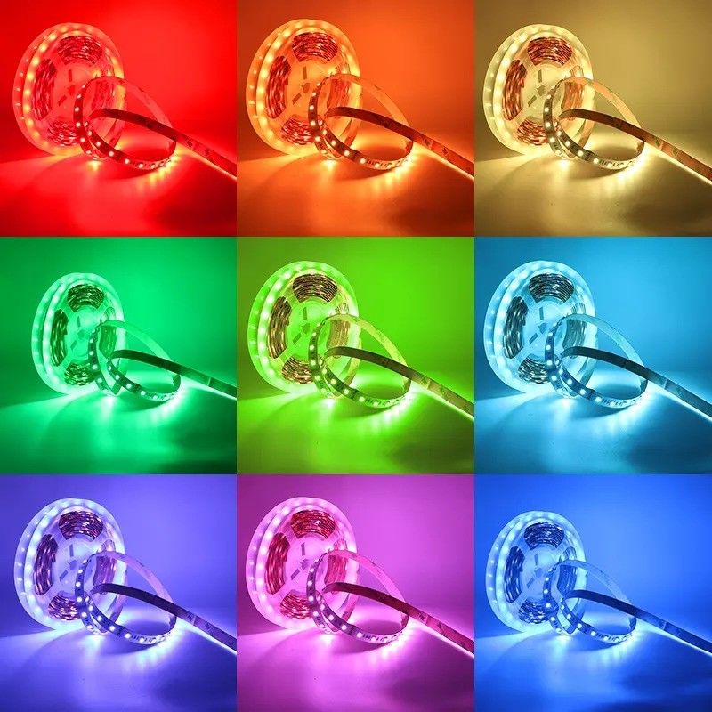 12w 12v 24v 10mm 60 LEDs Rgb 5050 Smd Flexibel LED Strip Light met en Multi Colours