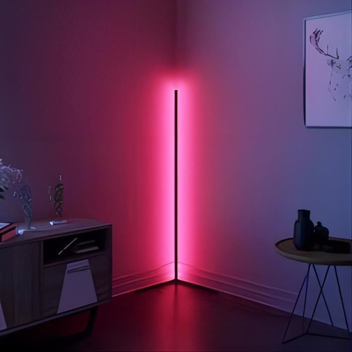 Home Hotelverlichting Decoratieve vloerlamp met RGB-kleurverandering en metalen glazen tint