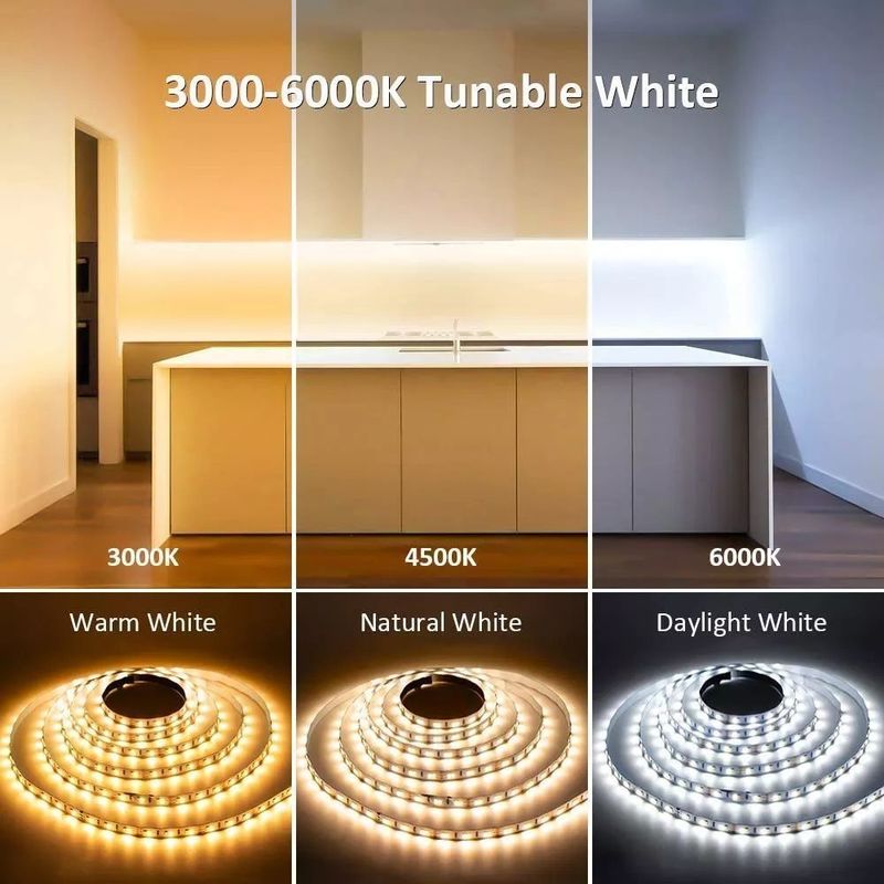 IP20 Landschapsverlichting 5m 10m 12v 24v 220v Rgbw Cob Light Strip