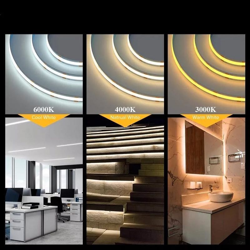 280 leds / meter 12v 24v 220v Rgbw Cob Light Strip Cob Led Strip Lengte 50meters / roll