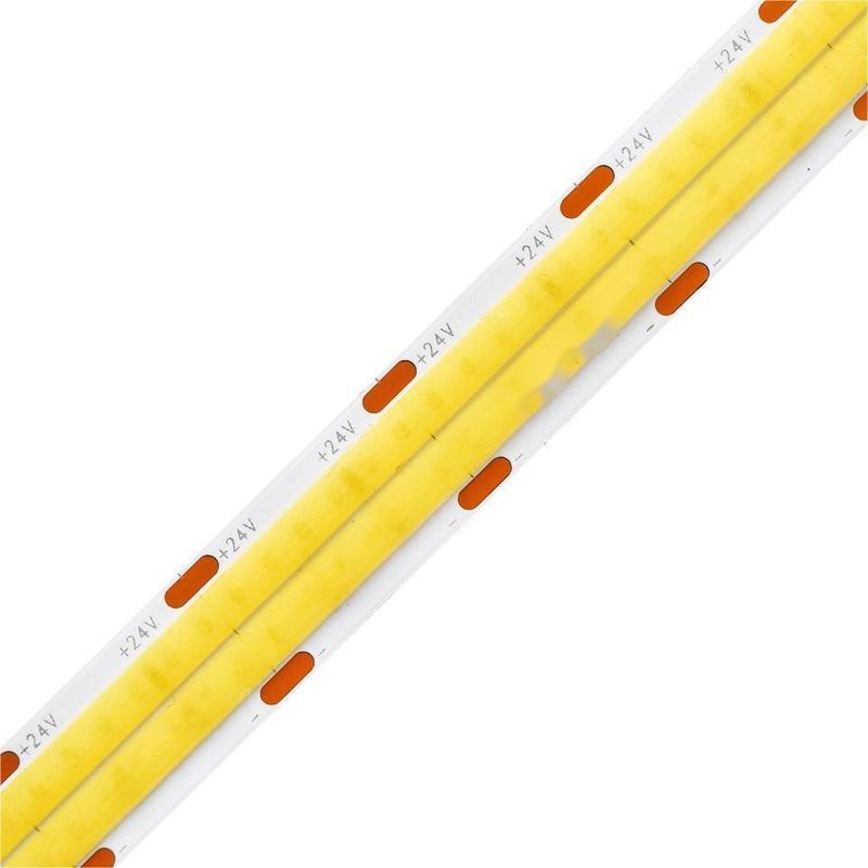 10m/rol Dubbele lijnen 600leds 12v 24v Ra80 12mm Flexible COB Led Flexible Strip Light