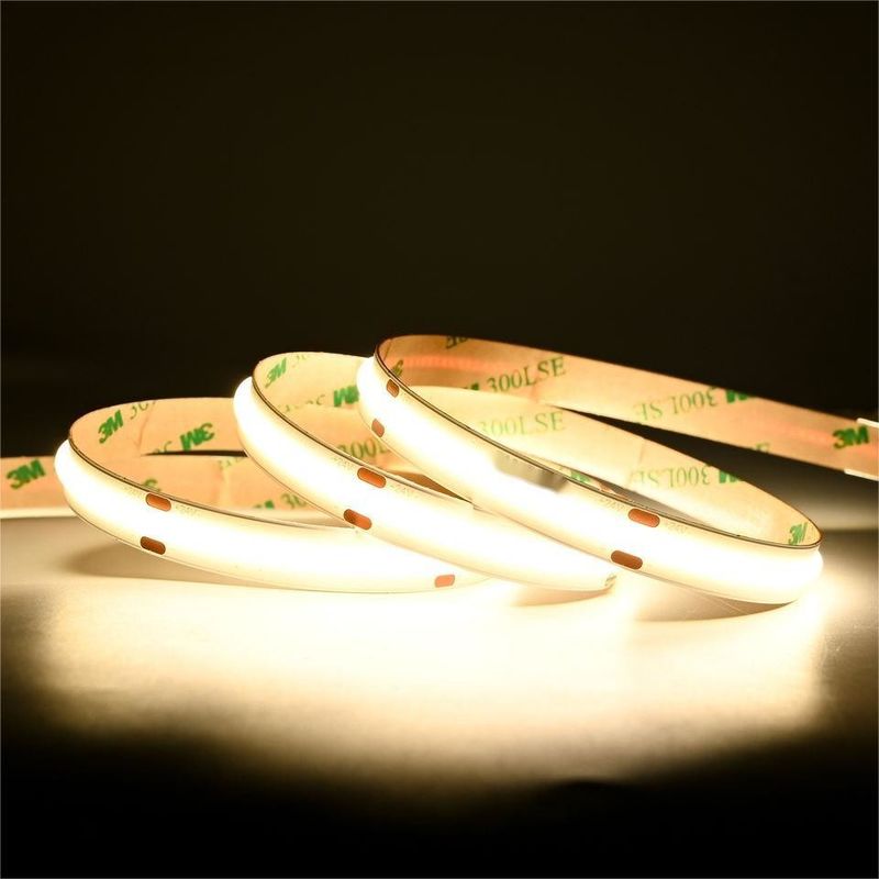 10m/rol Dubbele lijnen 600leds 12v 24v Ra80 12mm Flexible COB Led Flexible Strip Light
