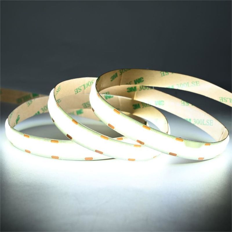 10m/rol Dubbele lijnen 600leds 12v 24v Ra80 12mm Flexible COB Led Flexible Strip Light