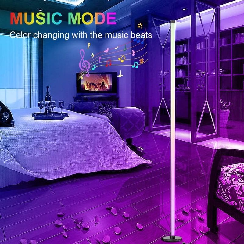 Spelverlichting Woonkamer Ambient Mood Light Rgb Decor Nachtverlichting Staande Led Hoekvloerlamp