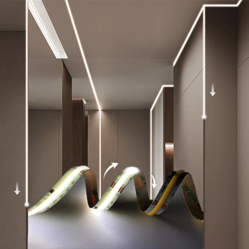 Cob Strip Flexible Led Light Strip Hoge dichtheid Geen zwarte gebieden 24V 12V 5V CRI Ra 90