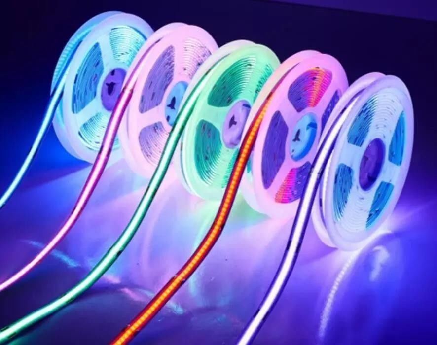 Lamp Lichtstroom lm 1000 24V 576leds/meter RGB COB LED Soft Light Strip Direct Goed