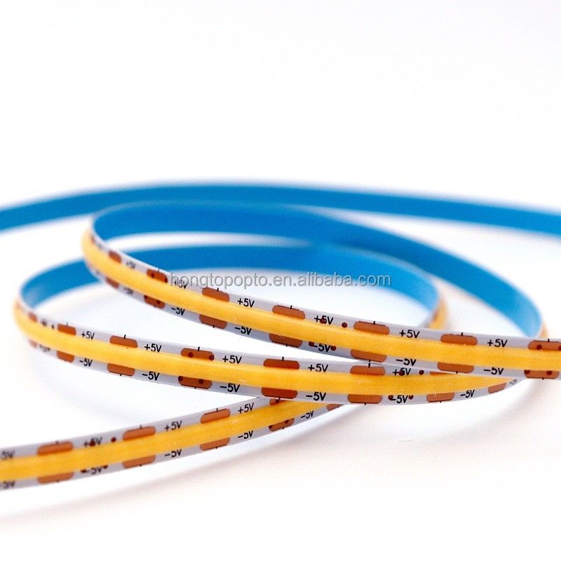 880lm Ra90 Flexible COB LED Strip Light voor High Density 5V 300 LED/m Keukenachterlicht