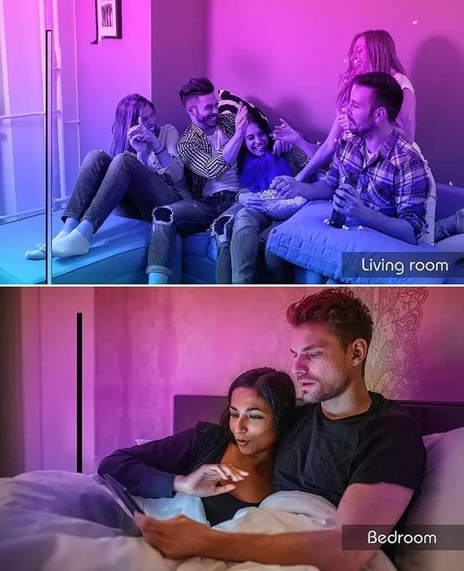 LED RGB vloerlampen Moderne standvloerlamp met afstandsbediening en ondersteunende dimmer