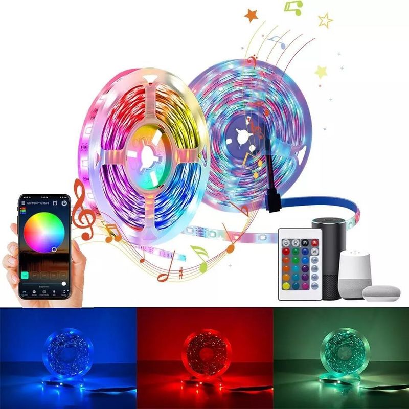 12V 5V 2835 5050 RGB WIFI Tuya Smart LED Light Strips Muzieksync voor Smart Home Decoration